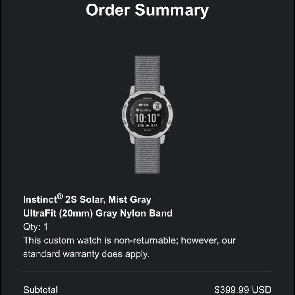 2S Solar Watch - Mist Gray